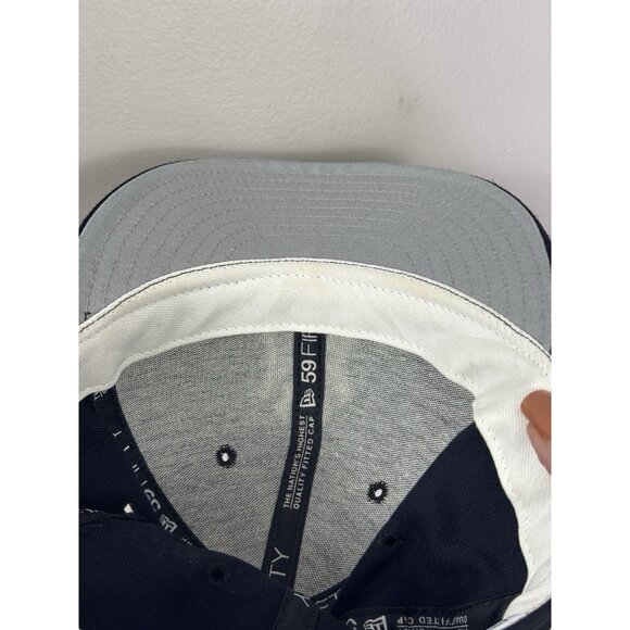 Vintage 90s Y2K New Yankees NY Navy 59/50 - 7 1/4 1998 World Series Baseball Cap - Picture 11 of 15